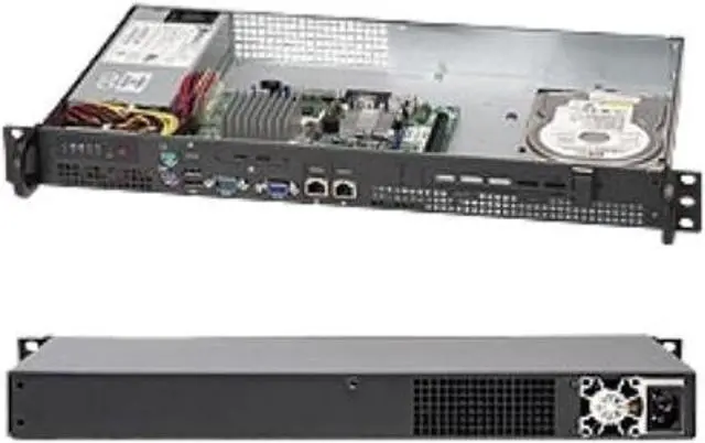 Alt view image 4 of 4 - Supermicro Superchassis 503l-200b Rackmount Enclosure - Rack-mountable - Black - 1u - 1 X Bay - 1 X 200 W - Micro Atx Motherboard Supported (106286)