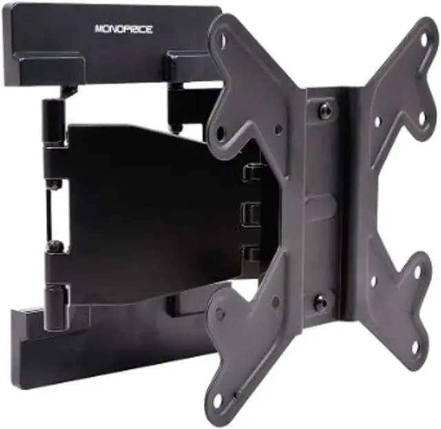 Alt view image 7 of 11 - Monoprice Ultra Low-Profile Full Motion TV Wall Mount For 40" To 75" TVs up to 110lbs, Max VESA 400x400, Works with Concrete, Brick, and Wooden Studs