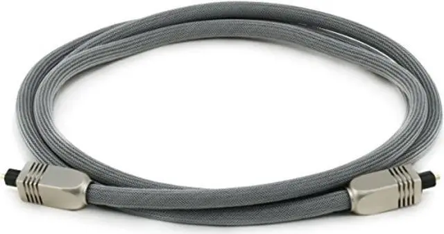 Alt view image 6 of 9 - Monoprice 6ft Premium Optical Toslink Cable w/ Metal Fancy Connectors