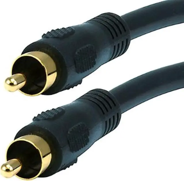 Alt view image 8 of 16 - Monoprice 3ft Coaxial Audio/Video RCA Cable M/M RG59U 75ohm (for S/PDIF, Digital Coax, Subwoofer & Composite Video)