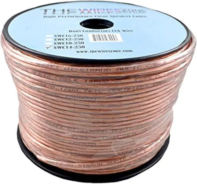 Alt view image 6 of 6 - Car Home Audio Speaker Wire Transparent Clear Cable 14AWG 250ft 14/2 Gauge
