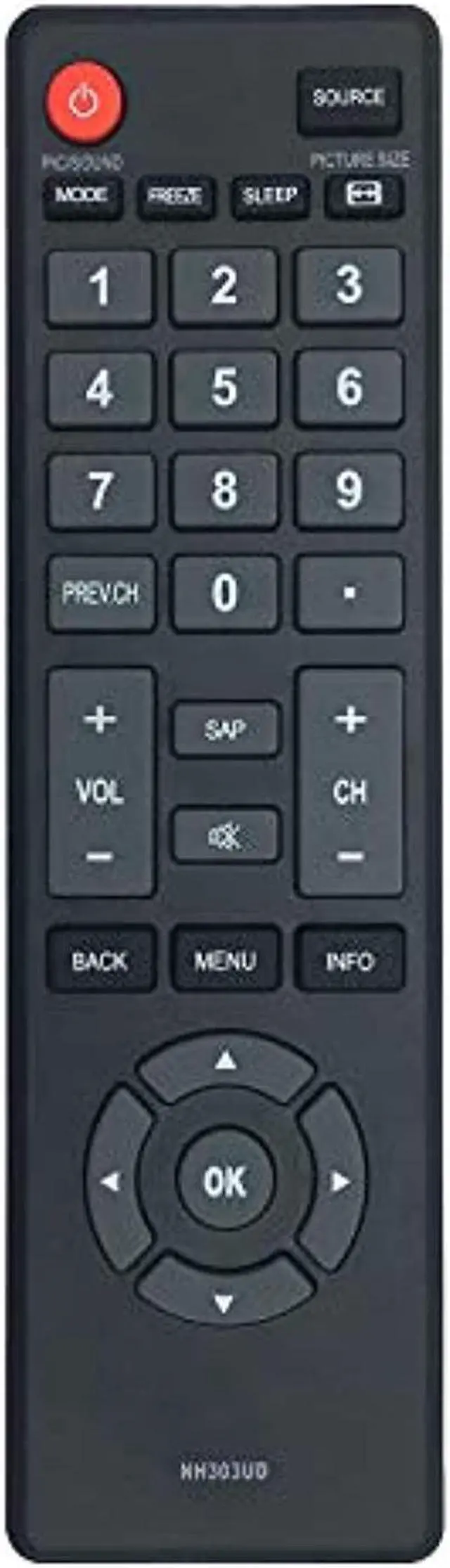 Alt view image 4 of 5 - new remote control nh303ud fit for emerson tv le391em4 lf320em4a lf391em4 lf461em4 lf320em5s le240em4 le320em4 lf320em4 lf501em