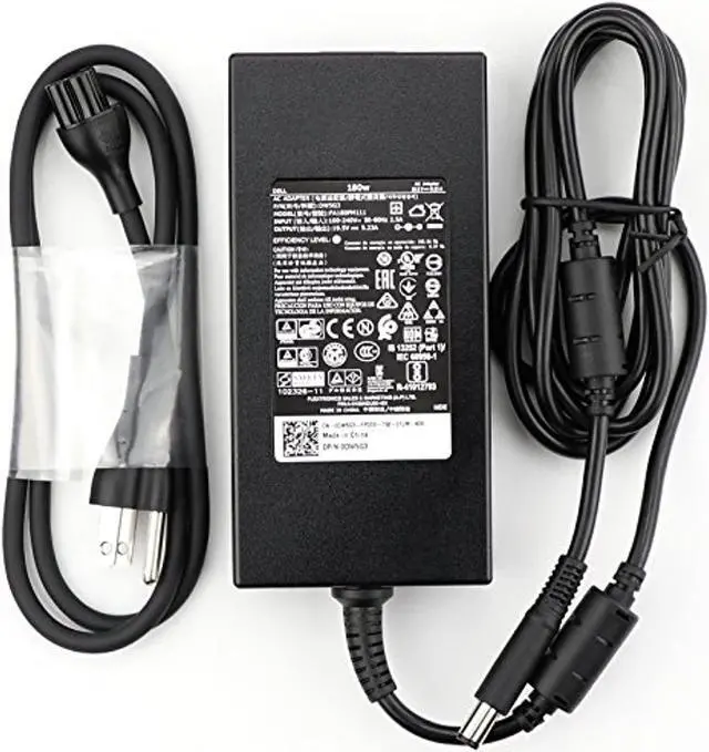 Main image of new genuine 180w 19.5v 9.23a 74x5j jvf3v da180pm111 adapter for dell alienware 15 r1 r2; inspiron one 23xx (2350 2320); precision 15 7000 (7510) 17 7000 (7710); optiplex 3011 aio;