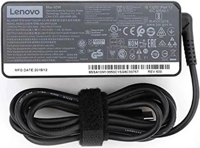 Alt view image 4 of 4 - Lenovo 65W USB C AC Adapter For P/N: ADLX65YLC3A, SA10M13943, 01FR028