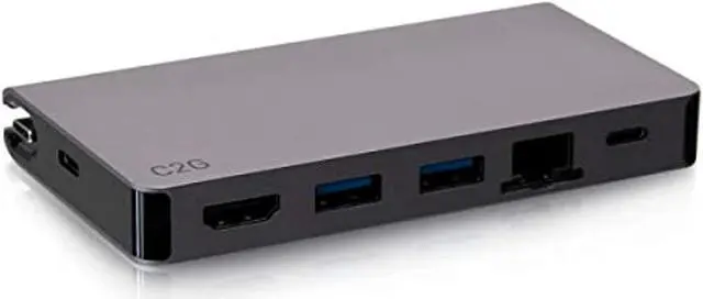 Alt view image 8 of 13 - C2G 54457 100W Multiport USB-C Travel Dock