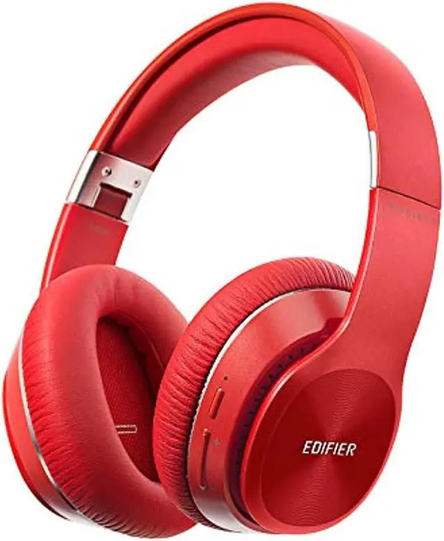 Alt view image 11 of 11 - Edifier W820BT Bluetooth Headphones - Foldable Wireless Headphone with 80-hour Long Battery Life - Red