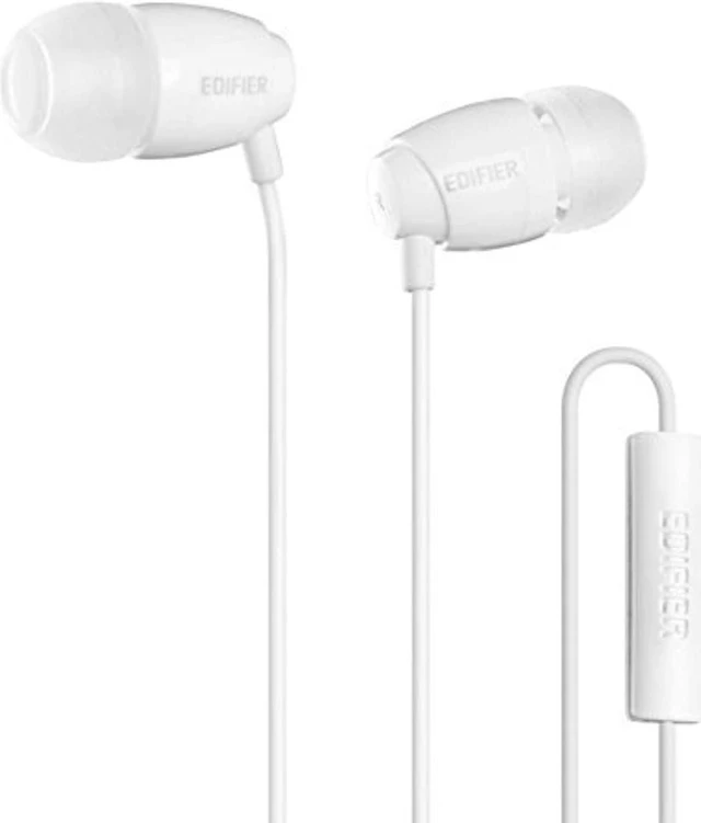 Alt view image 8 of 8 - Edifier P210 In-Ear Headphones with Mic For Mobile Headset - White