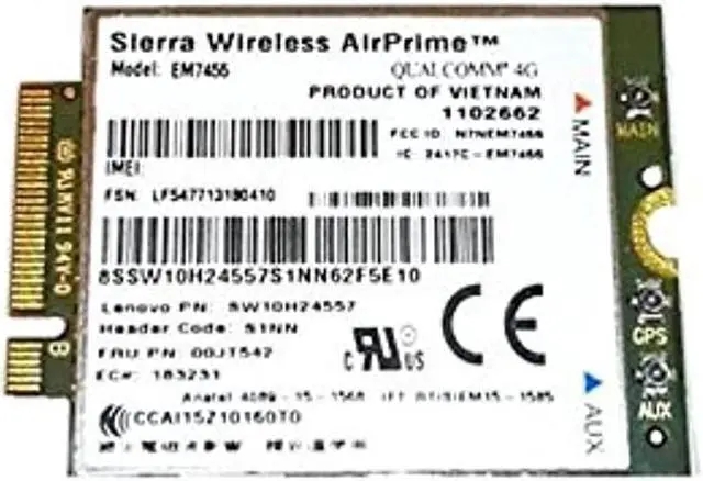 Alt view image 7 of 7 - Lenovo Sierra Wireless ThinkPad EM7455 4G LTE Mobile Broadband