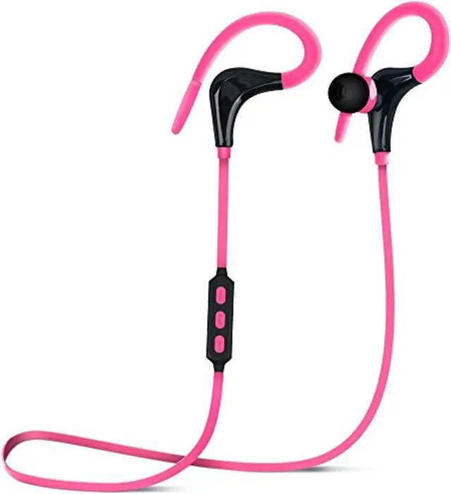 Alt view image 9 of 10 - hypergear marathon sport wireless bluetooth earphones. handsfree music + microphone for calls secure fit with ergonomic ear gels. sweatproof for the gym, running & walking. pink