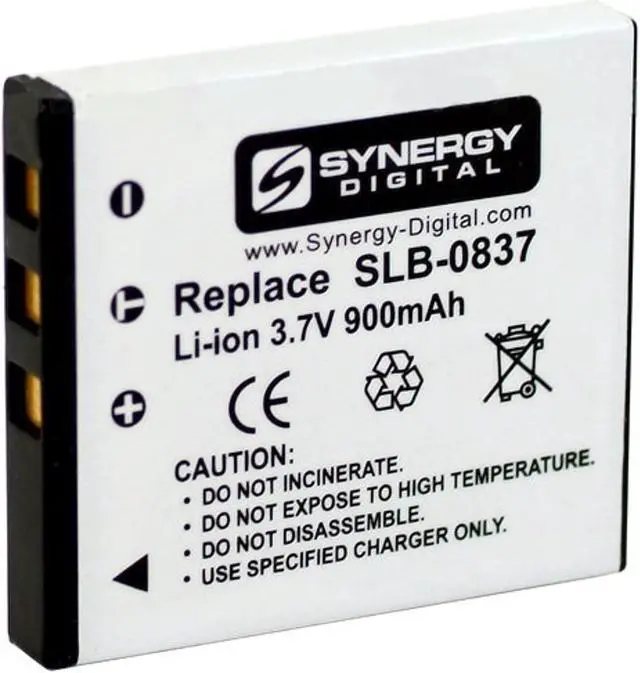 Alt view image 5 of 6 - Samsung L60 Digital Camera Battery Lithium-Ion (3.7v 900 mAh) - Replacement for Samsung SLB-0837 Battery