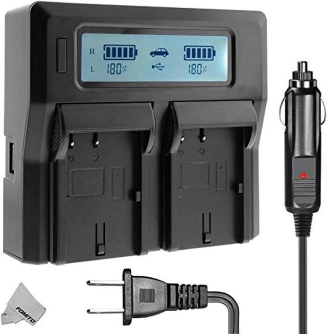 np-fh50 dual lcd battery charger for sony cybershot dsc-hx1 dsc