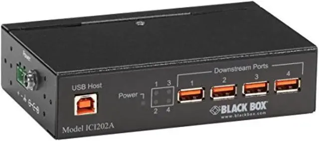 Alt view image 2 of 7 - Black Box Industrial-Grade USB Hub, 4-Port with Isolation