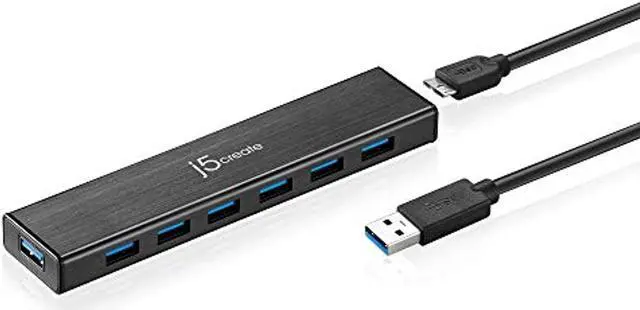 Alt view image 7 of 19 - j5create USB™ 3.0 7-Port HUB