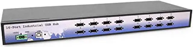 Alt view image 3 of 3 - Coolgear Industrial 16-Port Rack Mount USB 2.0 Hub w/ Internal Power Supply