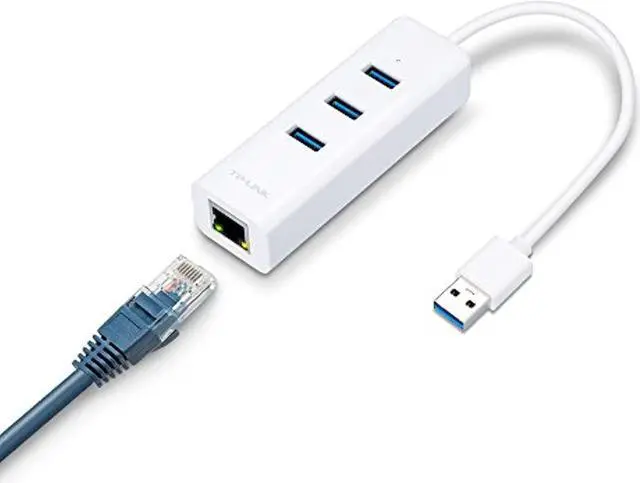 Alt view image 12 of 20 - TP-Link USB 3.0 to Ethernet Adapter, Portable 3-port USB Hub with 1 Gigabit RJ45 Ethernet Port Network Adapter, Supports Windows 7/8/8.1/10, Mac OS X (10.6-10.14), Linux OS and Chrome OS