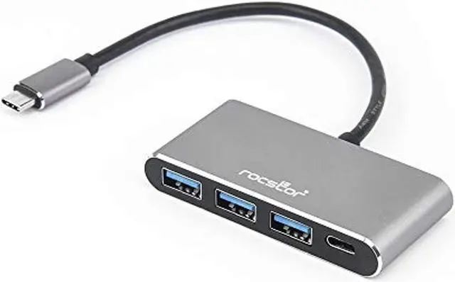 Alt view image 10 of 12 - Rocstor Y10A200-A1 Premium USB C Hub - 4 Port USB-C to USB-A