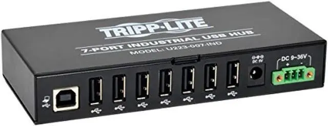 Alt view image 8 of 15 - tripp lite industrial u223-007-ind - hub - 7 x hi-speed usb - din rail mountable, wall-mountable