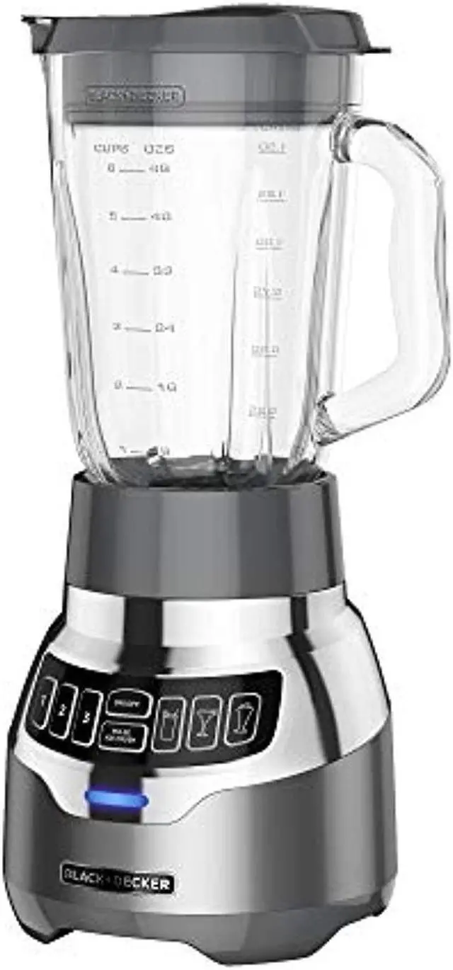 Alt view image 3 of 5 - BLACK+DECKER Power Crush 3-Speed Digital Blender with Quiet Technology, Silver BL1300DG-T