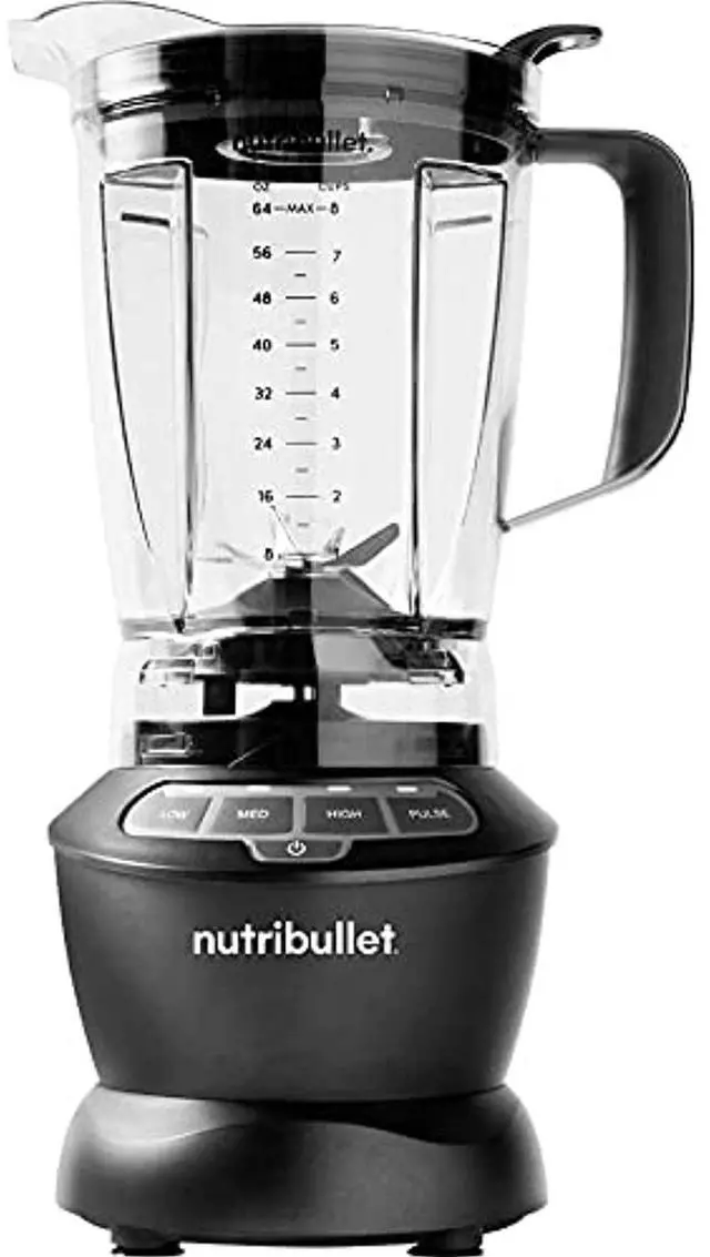Alt view image 3 of 7 - NutriBullet NBF50400 4 Speed Full Size Blender - 1200 Watt - 640z - Dark gray