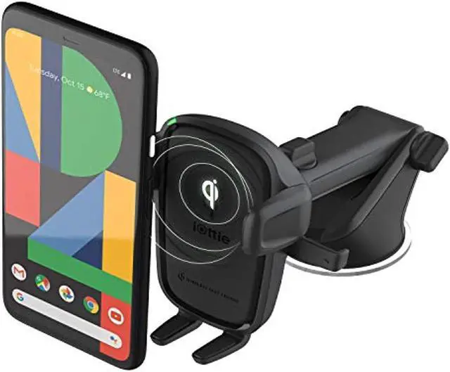 Alt view image 4 of 20 - iOttie Wireless Car Charger Easy One Touch Wireless 2 Qi Charging Dashboard Phone Mount for iPhone, Samsung Galaxy, Huawei, LG, Smartphones