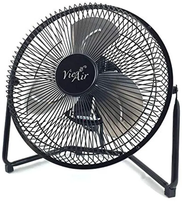 Alt view image 4 of 11 - Vie Air 9" High Velocity Tilting 3 Speed Metal Floor Fan