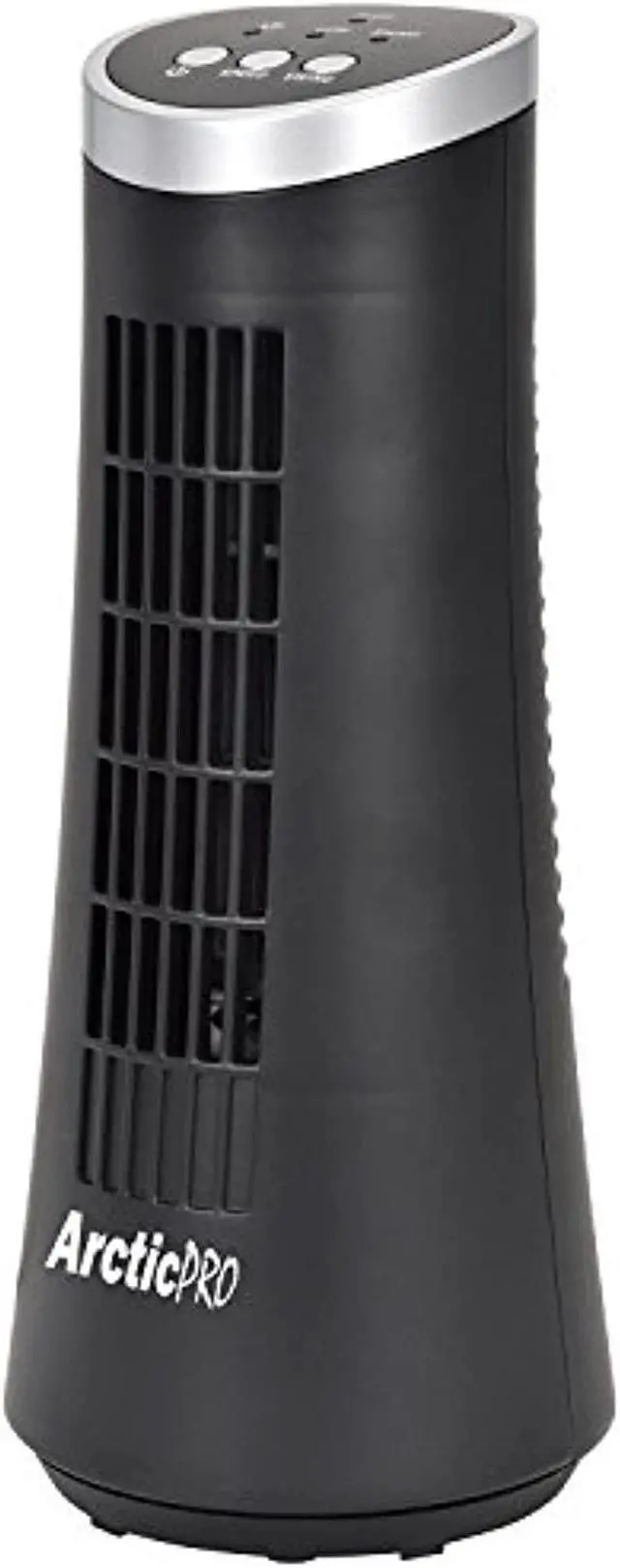 Alt view image 11 of 12 - Arctic-Pro Desktop Oscillating Slim Mini Tower Fan, Black, 12 Inches