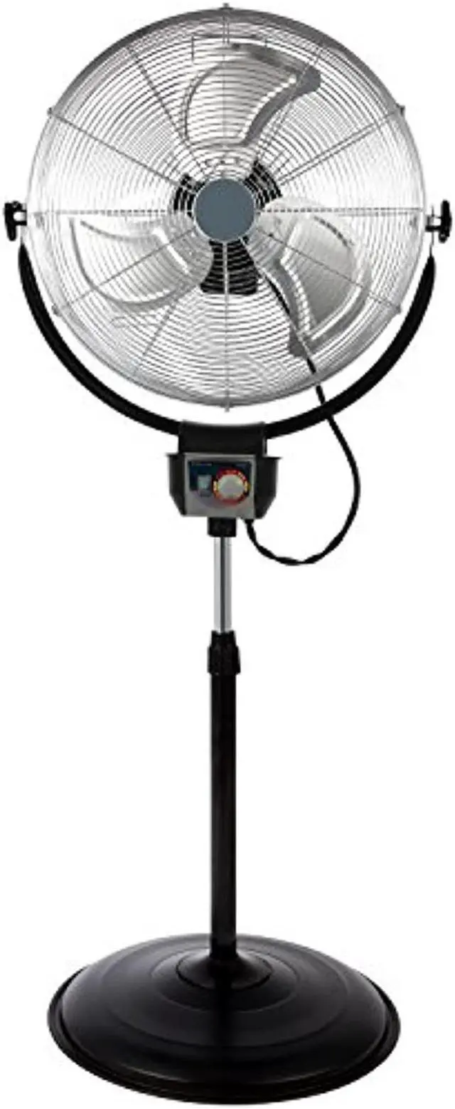 Alt view image 4 of 13 - Optimus F4205 20" Industrial Grade HV Oscil Stand Fan - Chrome Grill