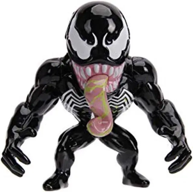 Main image of jada toys marvel spider-man venom metals die-cast collectible toy figure, 4", black with slime