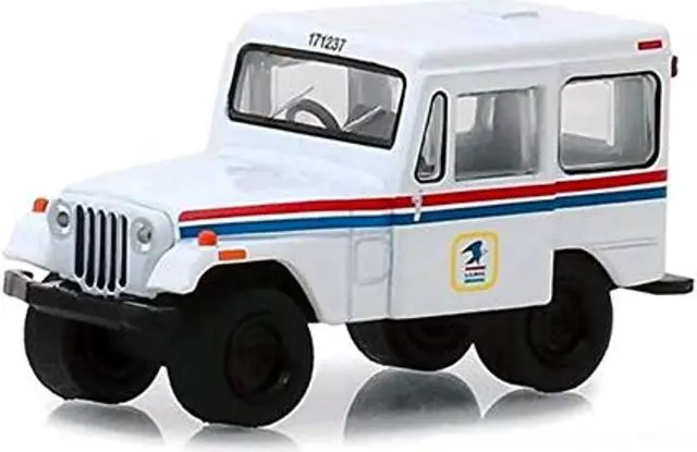 Alt view image 5 of 7 - 1971 Jeep DJ-5 White "United States Postal Service" (USPS) "Hobby Exclusive" 1/64 Diecast Model Car by Greenlight