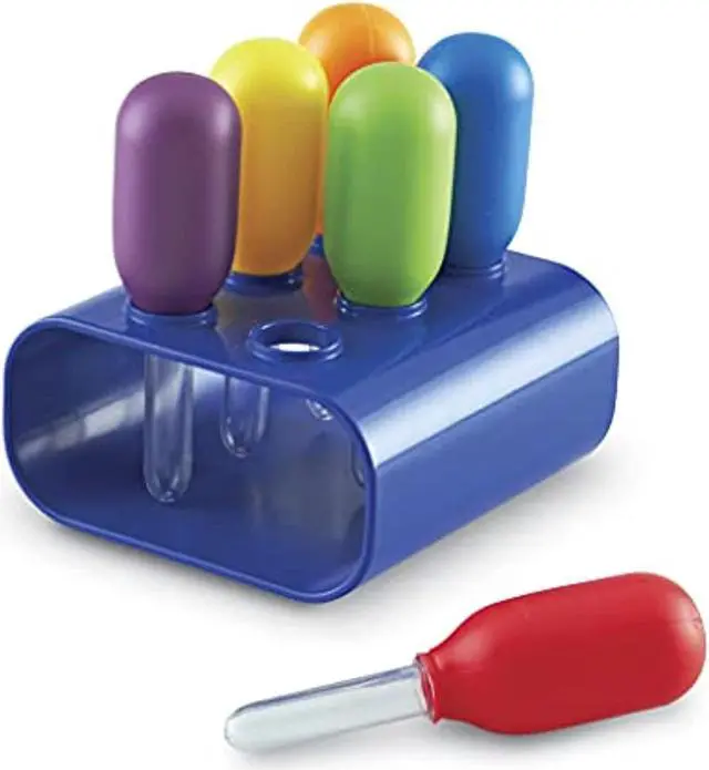 Alt view image 15 of 15 - Learning Resources Primary Science Jumbo Eyedroppers with Stand (LER2779) LER2779 LEARNING RESOURCES