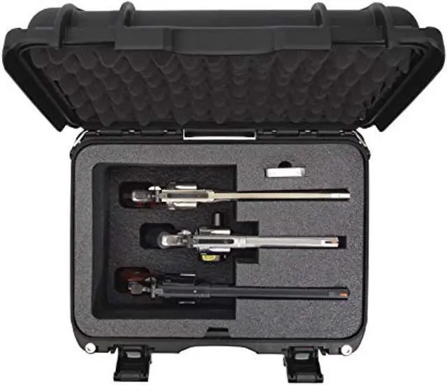 Alt view image 8 of 12 - Nanuk 918 Case with custom foam insert for 3 revolvers SOCOM Black