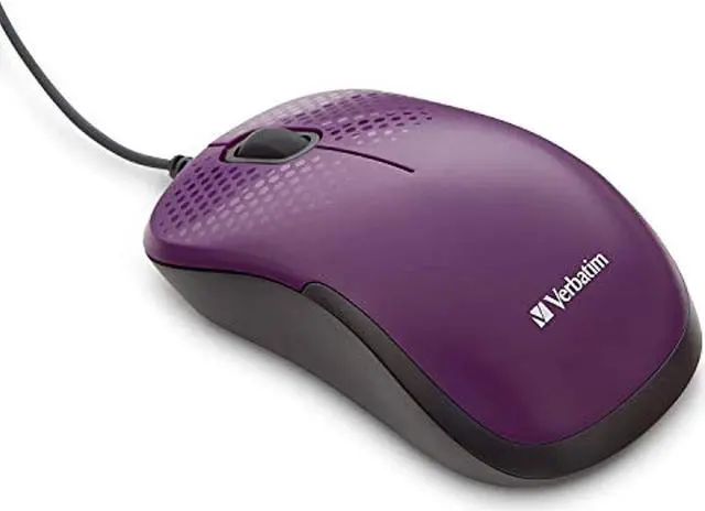 Alt view image 7 of 15 - Verbatim Silent Corded Optical Mouse - Purple