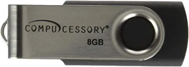 Alt view image 6 of 10 - Compucessory 8GB Password Protected USB Flash Drive, Black / Aluminum 26466