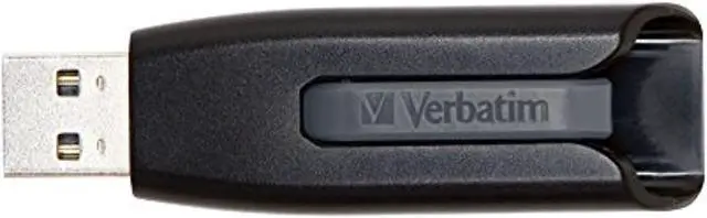 Alt view image 3 of 3 - Verbatim 128GB Store 'n' Go V3 USB 3.0 Flash Drive, Black/Gray 49189