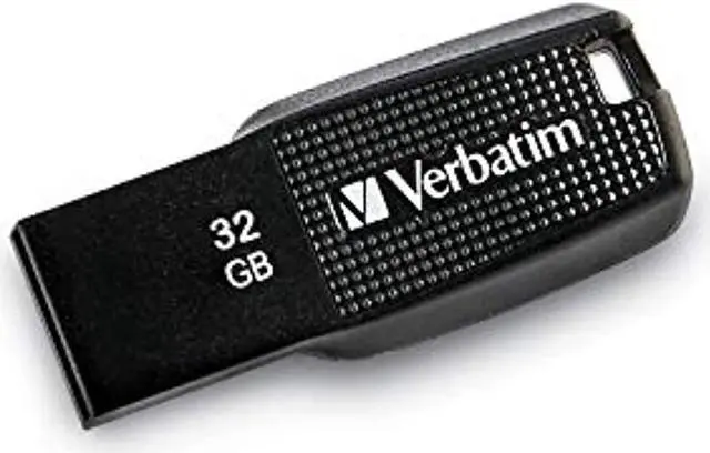 Alt view image 5 of 12 - Verbatim 32GB Ergo USB 2.0 Flash Drive - Black 70876