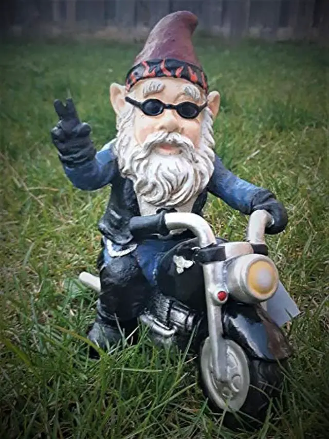 Alt view image 9 of 9 - hi-line gift 75616-w peace biker gnome