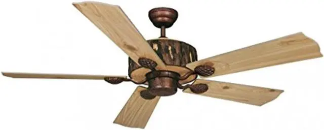 Alt view image 2 of 9 - vaxcel fn52265wp log cabin ceiling fan, 52", weathered patina finish
