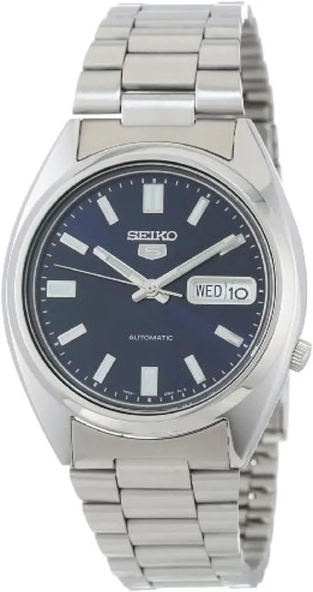 Main image of seiko men's snxs77 seiko 5 automatic blue dial stainless-steel bracelet watch
