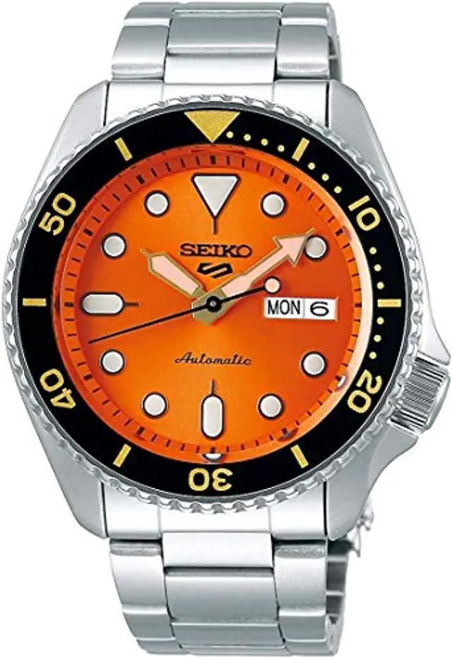 Alt view image 4 of 11 - Seiko SRPD59 5 Sports 24-Jewel Automatic Watch - Orange