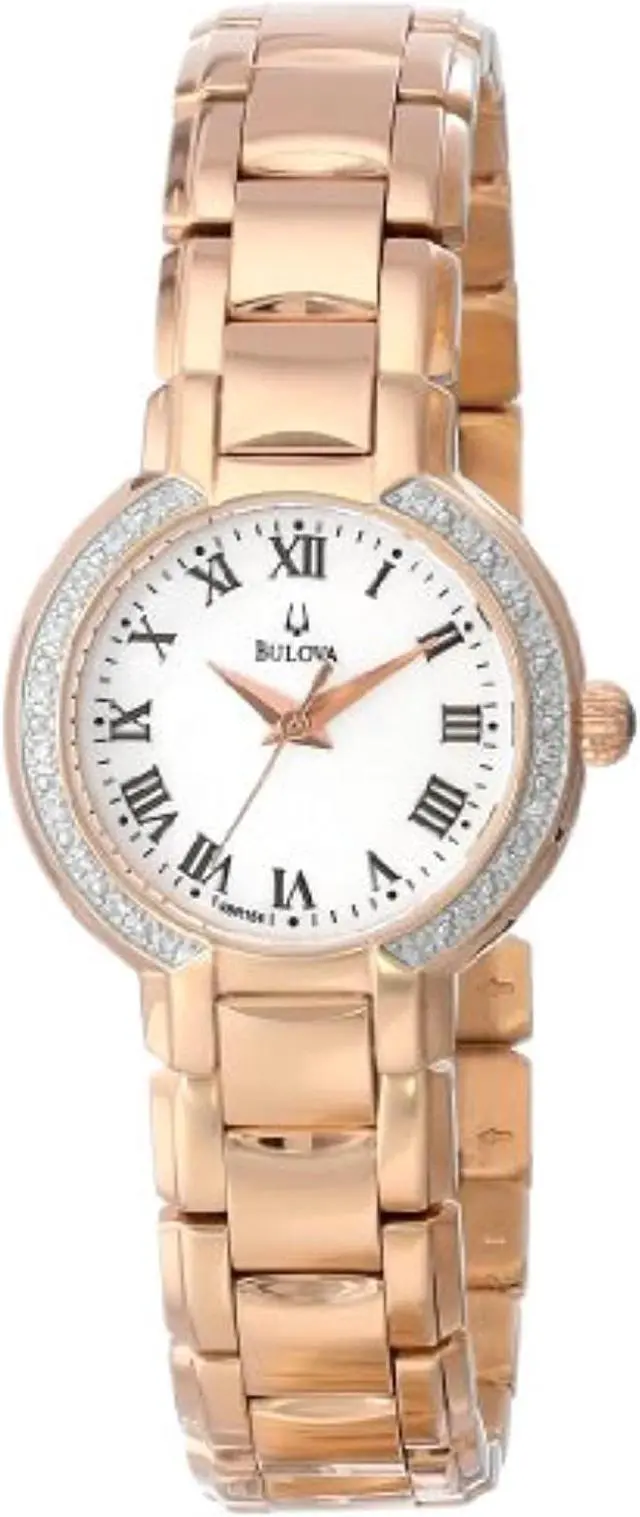 Alt view image 6 of 8 - Bulova Women's 98R156 'Fairlawn' Rose Gold-Plated Stainless Steel Quartz Watch