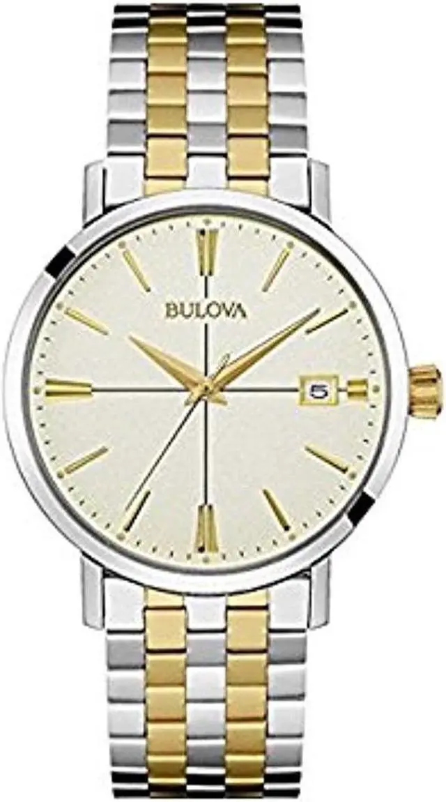 Alt view image 17 of 20 - Bulova 98B255 Men's Stainless Steel Two-tone Bracelet Band Grey Dial Watch