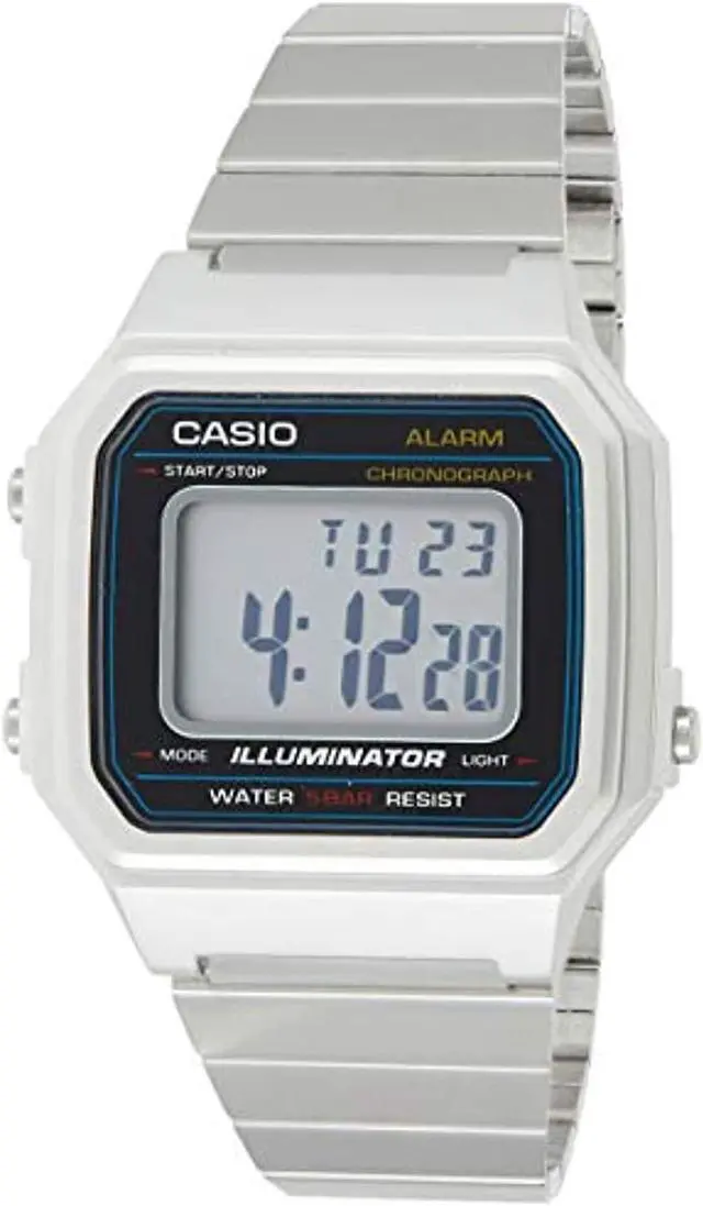 Alt view image 12 of 18 - Men's Casio Vintage Classic Metal Band Alarm Chronograph Watch B650WD-1A
