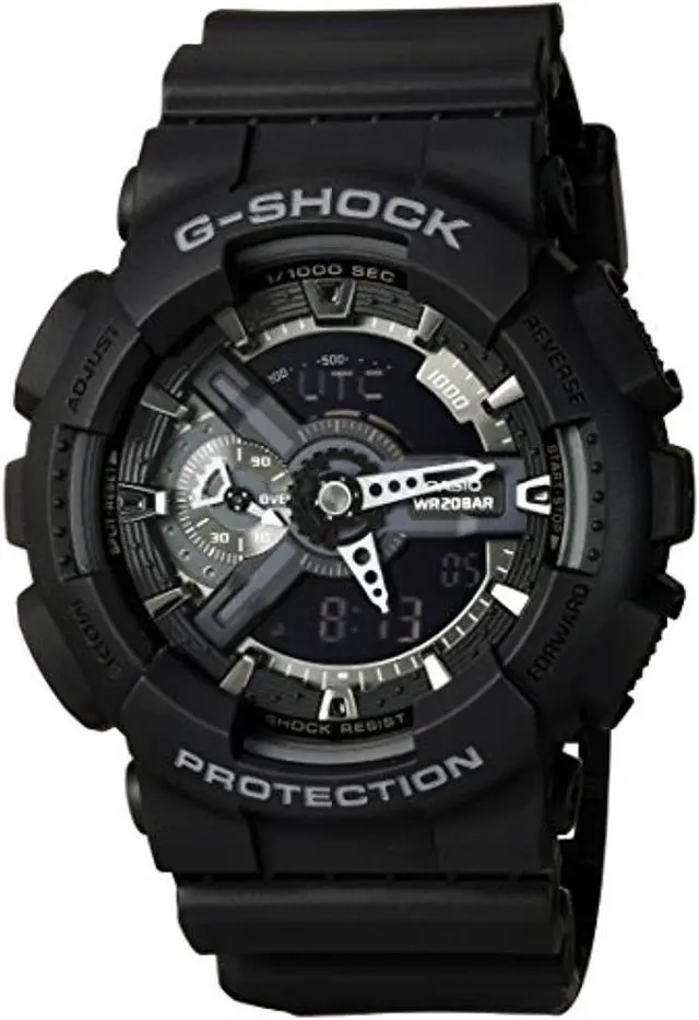 Alt view image 9 of 9 - Casio GA1101B Mens Black G-Shock Analog-Digital Watch
