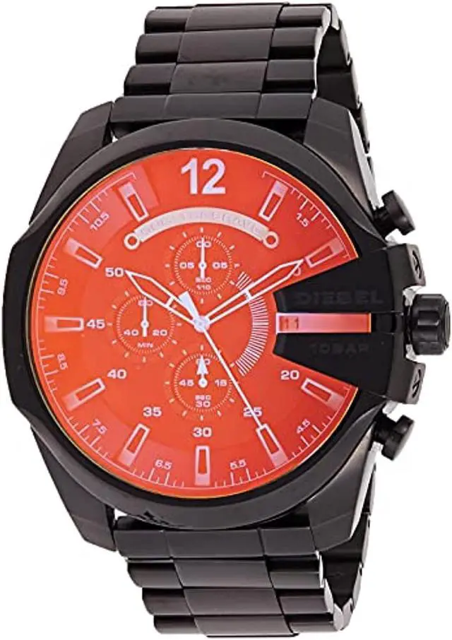 Alt view image 17 of 20 - Diesel DZ4318 Mega Chief Black Ion-plated Stainless Steel Mens Watch