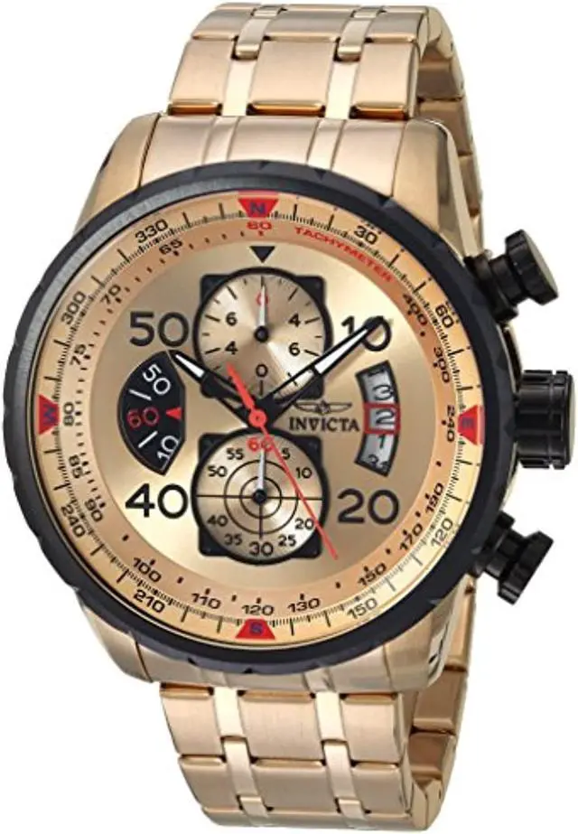 Alt view image 13 of 14 - Invicta  Aviator 17205  Stainless Steel Chronograph  Watch