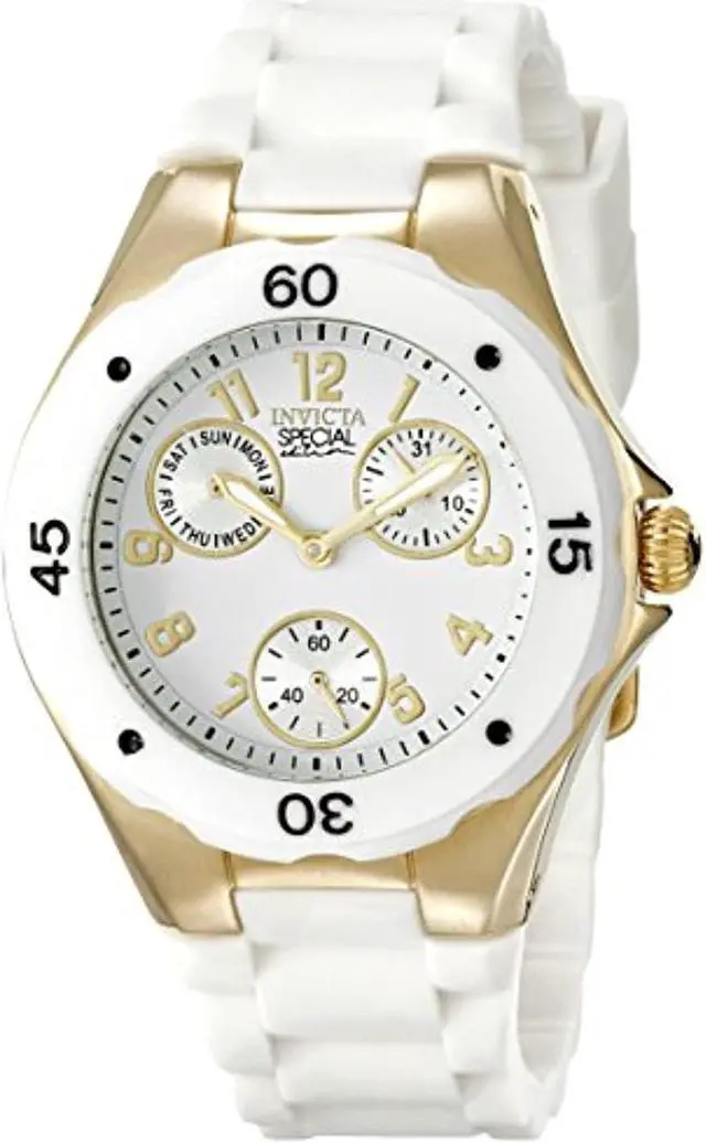 Alt view image 16 of 17 - Invicta 18796 Women's Chronograph White Polyurethane Flame Fusion Watch