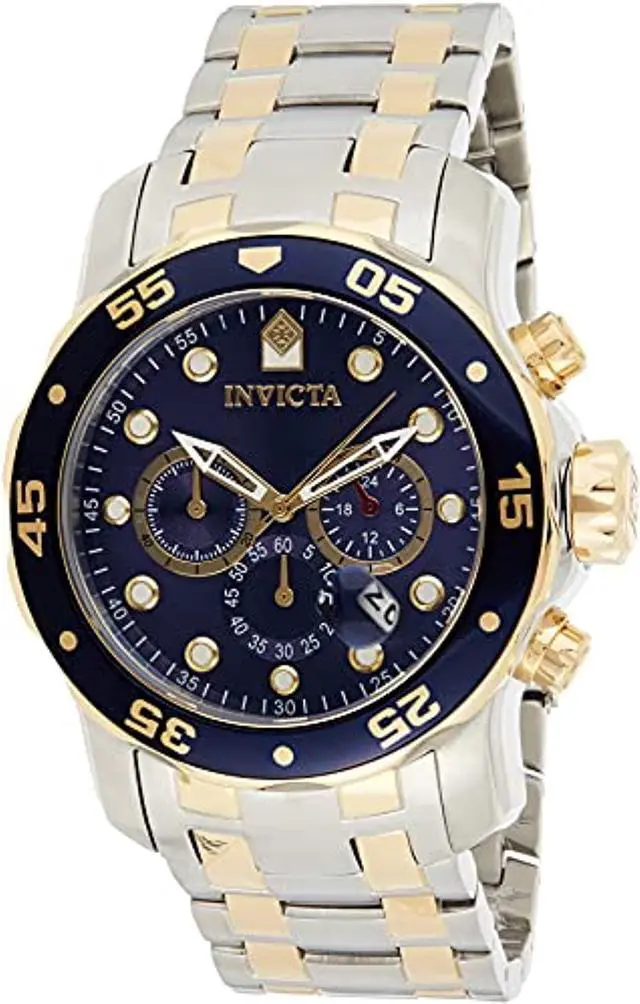 Alt view image 17 of 19 - Invicta  Pro Diver 0077  Stainless Steel Chronograph  Watch
