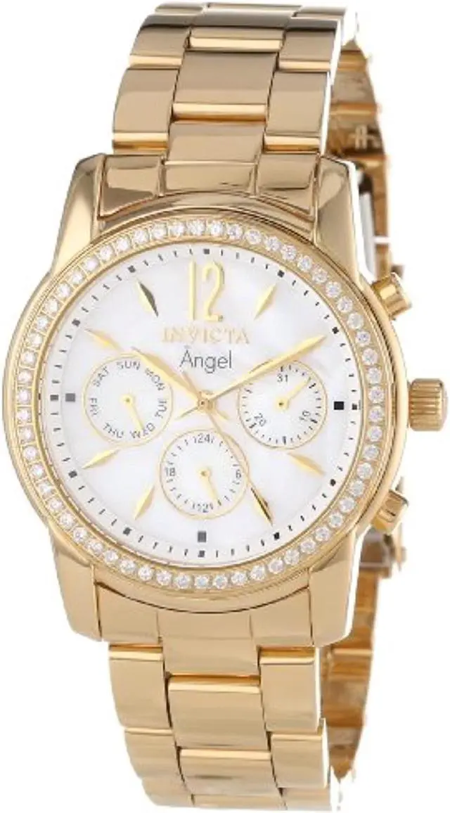 Alt view image 9 of 10 - Invicta Angel Crystal Accented Gold-Tone Ladies Watch 11771