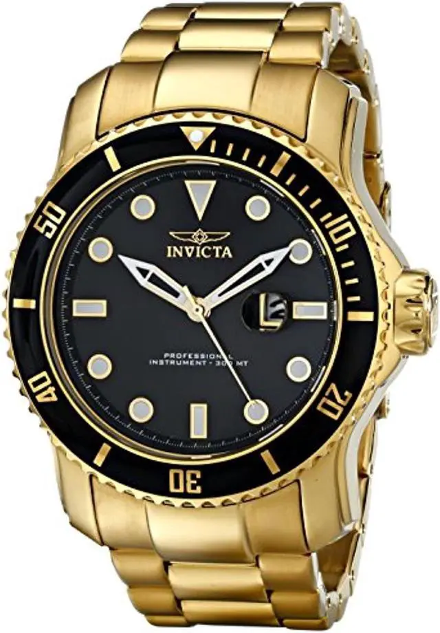 Alt view image 12 of 13 - Invicta Men's 15351 Pro Diver Quartz 3 Hand Black Dial Watch