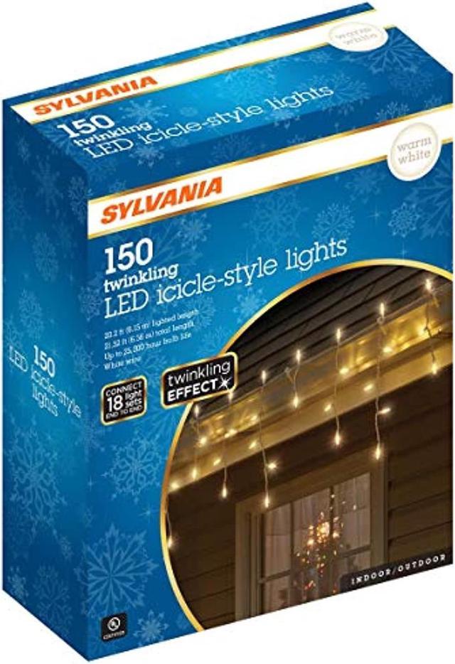 sylvania blue icicle lights